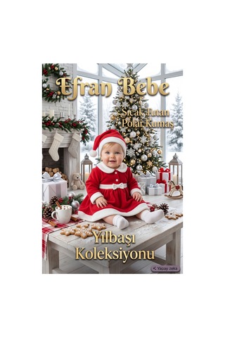 Efran Bebe Kız Bebek Yılbaşı Kostümü, Şapkalı Kırmızı Noel Baba Bebek Elbisesi Seti
