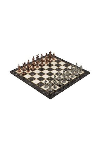 Gifthome Metal Satranç Takımı-seti orta ispanyol antik Taş Ve Düz