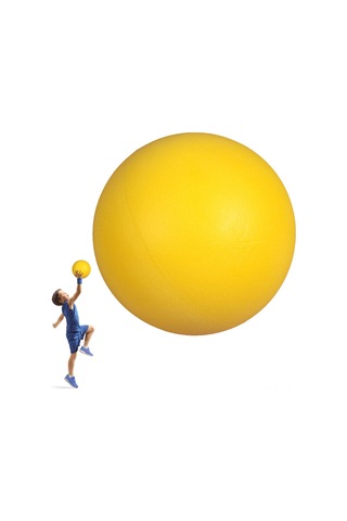 Ranyeek Çocuklar İçin Sessiz Ve Güvenli Büyük Boy Sarı Spor Topu - 24 Cm 7 Numaralı