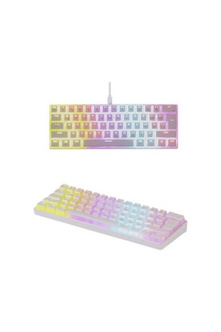 Tk-04 Mekanik Klavye Rgb Işıklı Kablolu Q Klavye 12 Işık Modu Blue Switch Oyuncu Klavyesi