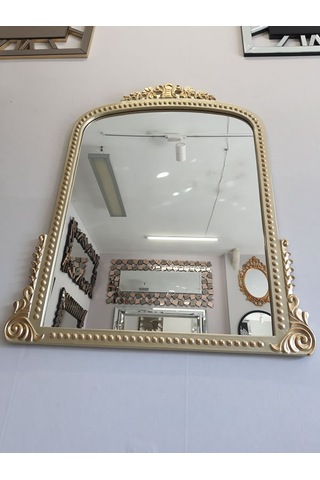 Ayna Denizi Lady Shiny Gold Model Platin Altın Renk Dekoratif Ayna Altın