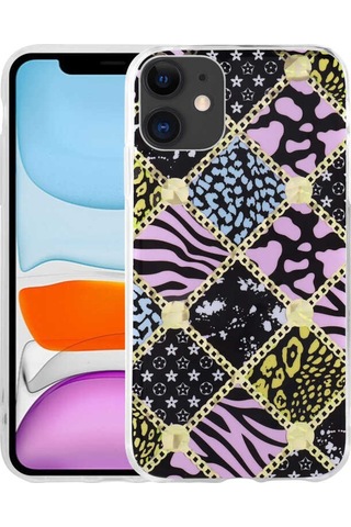 Apple Uyumlu iPhone 11 Kılıf Desenli Sert Zore Elnov Kapak