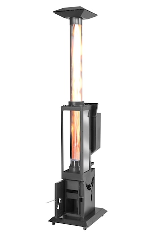 Geniş Camlı Dış Mekan Pelet Sobası - 6 Kw, Ayarlanabilir Isı Teknolojisi