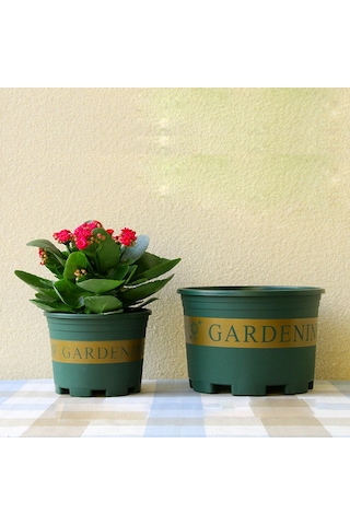 1 Galon Saksılar Bitki Fidanlık Saksıları Plastik Saksılar Tepsili Yaratıcı Galon Saksıları, Boyut: 17.5 16 16cm