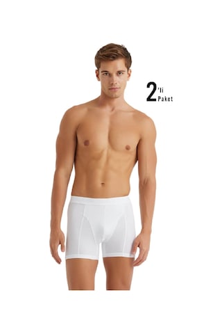 Blackspade Aura Organik 2'li Paket Extra Konfor Özel Erkek Boxer Beyaz