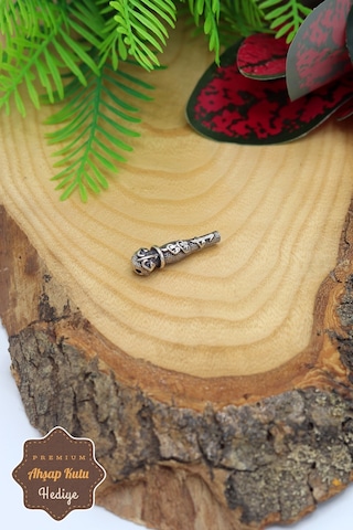 Midyat Nurtaş Gümüş Elif Vav İşlemeli 925 Ayar Gümüş Tesbih İmamesi 201023442