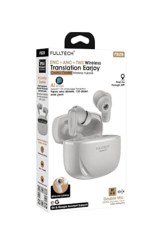 Fulltech Fb28 Smart Aı Çevirmen Kulaklık Bluetooth 5.0-135 Dil Gerçek Zamanlı Çeviri