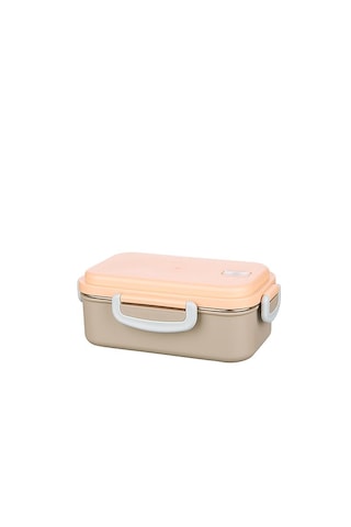 Aura 2 Bölmeli Akıllı Isıtmalı Çelik Öğle Yemeği Kabı Lunch Box Bej