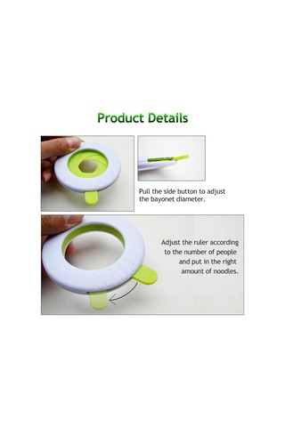 Lemestar Çoklu Porsiyon 1-4 Kişi Ayarlanabilir Makarna Ölçer - Pratik Mutfak Gereci, Dayanıklı Abs Malzeme Yeşil