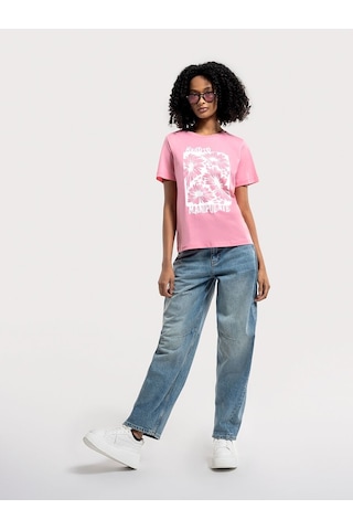 LOFT Regular Fit Kadın Tshirt K.kol Lf2032497 Q1.v1 Pembe