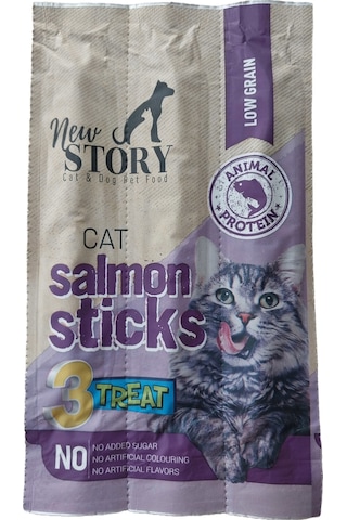 New Story Somonlu Kedi Ödül Çubukları Salmon Cat Sticks 3 x 5 G