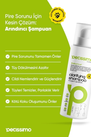 Petissimo Care Arındırıcı Kedi Şampuanı - Pire Parazit Kene Karşıtı Kedi Şampuanı - 200 Ml