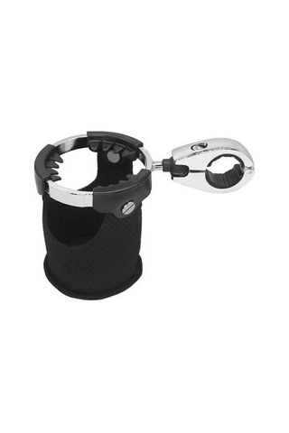 Sandwich Motor Sırtı Bardağı Tutucu, Siyah Krom + Neopren, 7/8-1 1/4 Direk, 65-80mm İç Çap, Çoğu Model İçin Uygun