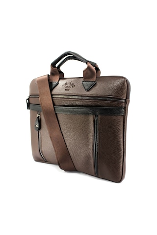 Derise Unisex 13 Ve 14 Inç Çok Bölmeli Evrak Ve Laptop Çantası Kahve Kahverengi