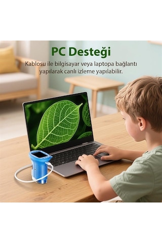 Sunup Sn-37895 Çocuklar İçin Dijital Mikroskop 1000x Büyütme, 2.0" Ips Ekran Ve Taşınabilir