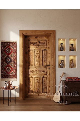 Mazir Ahşap Oymalı Oda Kapısı