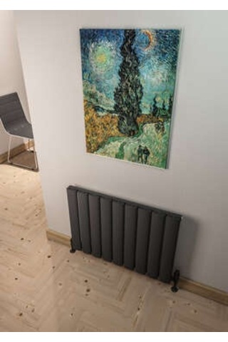 Warma Serez Yatay Alüminyum Radyatör 850x600 Pütürlü Antrasit 7946