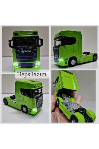 Scania Kafa Oyuncak Tır Taşıyıcı Scania Yeşil