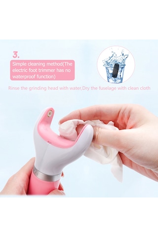 Moveevo Elektrikli Ayak Nasır Giderici Taşınabilir Usb Şarj Edilebilir Pedikür Cihazı Su Geçirmez Elektronik Ayak Törpüsü