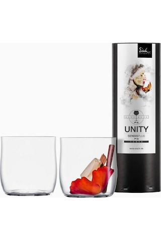 Eisch Germany Eısch Germany Unity Sensisplus 2 Li Bardak Seti, El Yapımı Kristal, Hediye Tüpünde Meşrubat Bardakları Şeffaf