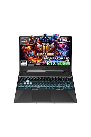 Asus TUF Gaming A15 FA506NCG-HN206-Gaming R7-7445HS 16 GB 512 GB SSD 4 GB RTX3050 15.6" Dos Dizüstü Bilgisayar