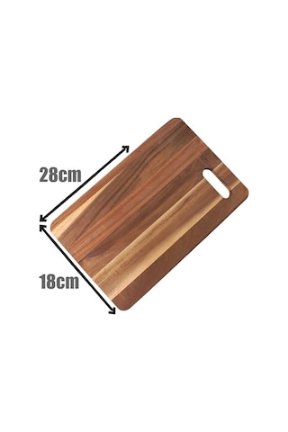 Akasya Kesme Tahtası Antibakteriel Yıkanabilir Doğrama Tahtası Dikdörtgen 28x18cm Antibakteriyel Ve Yıkanabilir Genel