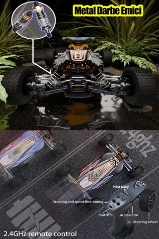 1:14 70 Km Hız Yapan Metal Gövde Ve Alaşım Rc Araba Hunter 4x4 Fırçasız Motor Uzaktan Kumandalı Araba