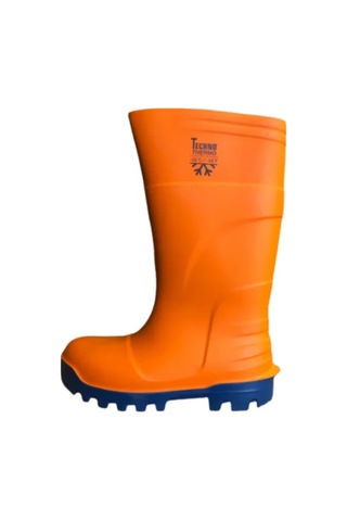 Techno Boots Poliüretan Soğuğa Dayanıklı Kısa Çelik Burunlu Turuncu Çizme Turuncu
