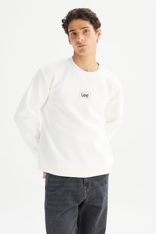 Lee Regular Fit Normal Kesim Sıfır Yaka Sweatshirt Off White