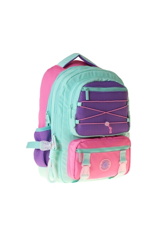 Kaukko Beş Gözlü Mesh Mint Kız Çocuk Yeşil - Mor - Pembe Okul Ve Günlük Sırt Çantası - K1851