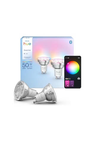 Philips Hue Essential 4.7w Gu10 345 Lumen Renkli Akıllı Spot Ampu Çok Renkli