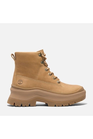 Timberland Roxie Lane Mid Lace Up Boot Kadın Bot-31866 Krem
