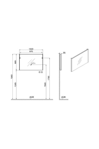 VitrA Core Düz Ayna 100 Cm 66916 Krom