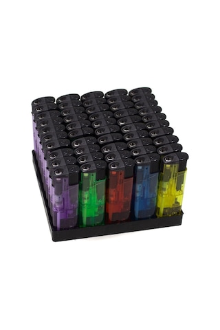 Mixoyuncak Çakmak  Turbo 2000 Rüzgarda Sönmeyen Şeffaf Çakmak 50'Li