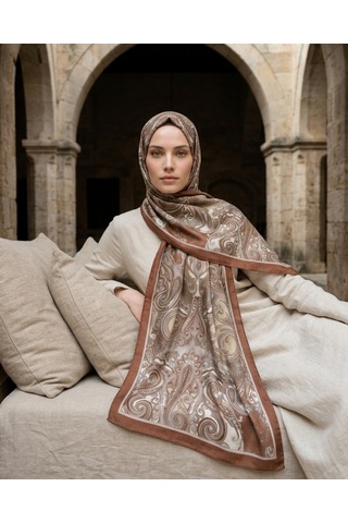 Moda Nuda Heritage Gazel Şal Kahverengi - Zarif Seçim