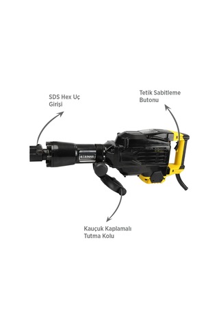 RTRMAX RTM2760 Elektropnömatik Sds Hex Kırıcı 1700 W 60 Jul