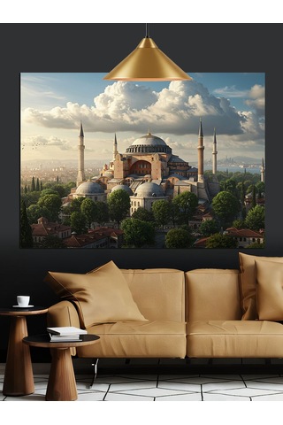 Ayasofya Tarihi Yapı İstanbul Dekoratif Kanvas - Mdf Ahşap Tablo