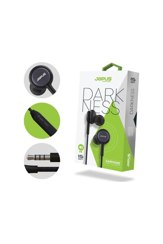 Jopus Jo-k54 Darkness Universal 3,5 Mikrofonlu Kulaklık Füme-siyah