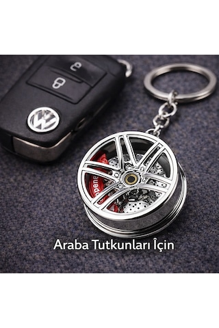 Metal Jant Disk Anahtarlık Araba Aksesuarı & Oto Keychain Çok Renkli