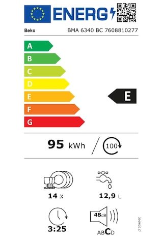 Beko BMA 6340 BC 6 Programlı 14 Kişilik Bulaşık Makinesi