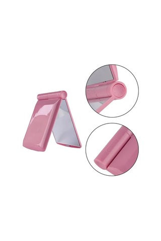 Techtic Katlanır Mini Işıklı Makyaj Aynası Pembe