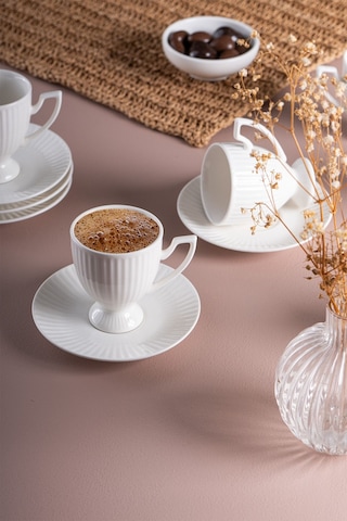 İstanbul Porselen Mahir 6 Kişilik Kahve Fincan Takımı