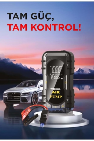 Torima Aps-02 Akü Takviye Cihazı Lastik Şişirme Özellikli Powerbank Dijital Ekranlı