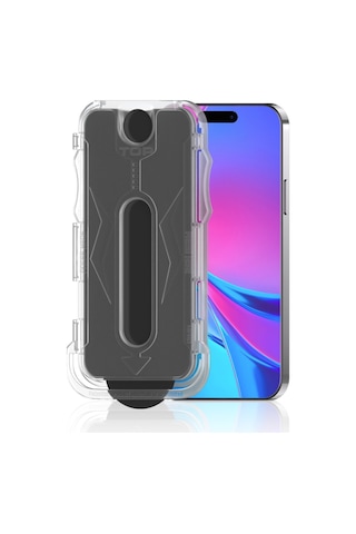 Apple     Uyumlu iPhone 16 Pro Max Zore Kolay Uygulama Aparatlı 5d Magic Privacy Glass Hayalet Cam Ekran