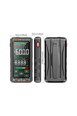 Maoyaya Aneng 683 Dokunmatik Ncv İndüksiyon Multimetre Dijital Yüksek Hassasiyetli Yanmaya Dğ. Ölçüm Cihazı 44773543