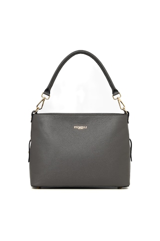 D27 Dark Grey Omuz Çantası Kadın Grazıa Piumelli Milano Bag Gri