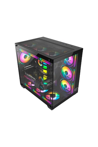Gametech Prime V2 Tuş Kontrollü Rgb Fan Gaming Bilgisayar Kasası (7 x 120 Mm)