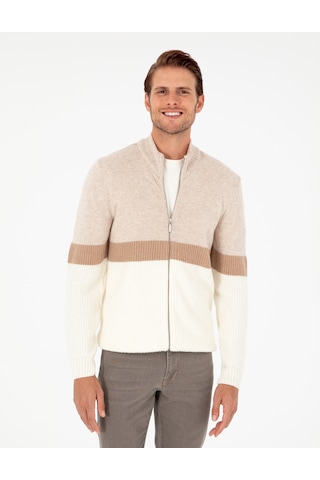 Pierre Cardin Erkek Ekru Hırka Triko 50296434-vr019 Ekru