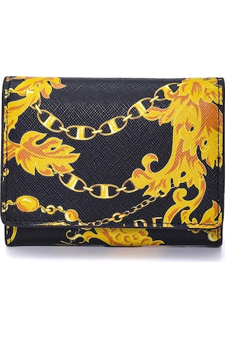 Versace Jeans Couture 75Ya5Pb7 Erkek Cüzdan Black-Gold Siyah - Altın