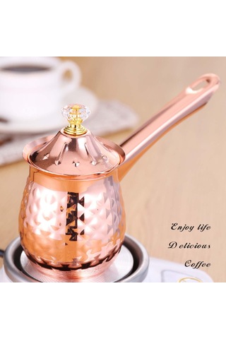 Suntek Magideal Uzun Saplı Türk Kahvesi Cezvesi Rose Gold 600 ML